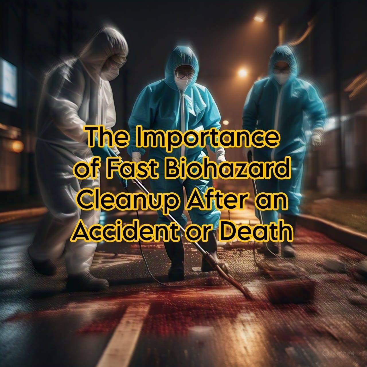 SCU Services fast The Importance of Fast Biohazard Cleanup After an Accident or Death  