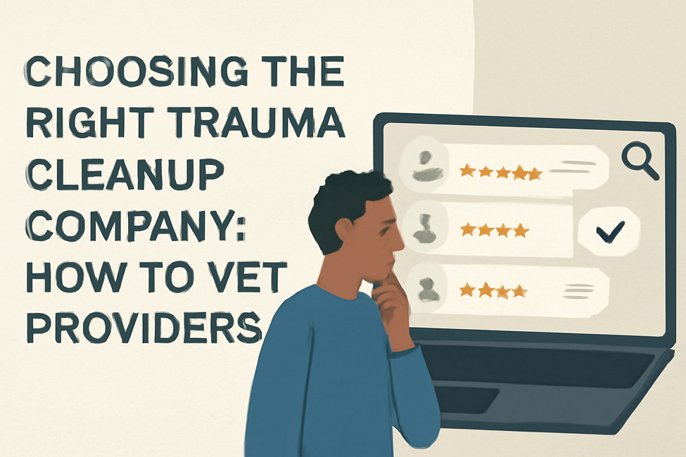 SCU Services vet Choosing the Right Trauma Cleanup Company: How to Vet Providers  